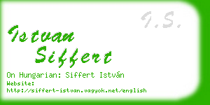 istvan siffert business card