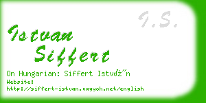 istvan siffert business card